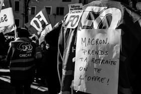 31 janvier 2023 : Manifestation contre la réforme des retraites. Plus de 4000 personnes dans les rues de Gap (Hautes-Alpes).