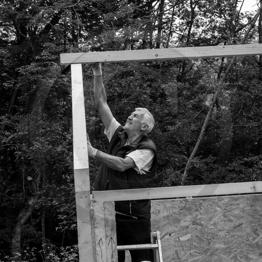 Installation de la cabane