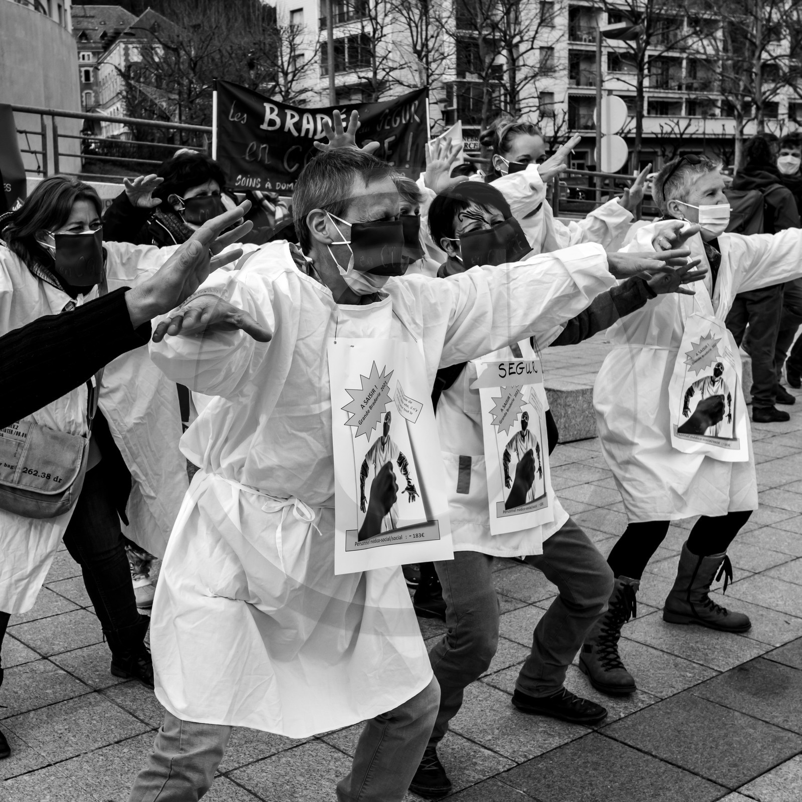 04 février 2021 à Gap (Hautes-Alpes) : Manifestation des soignants oubliés du Ségur de la santé. 04 février 2021 à Gap (Hautes-Alpes) : Manifestation des soignants oubliés du Ségur de la santé.