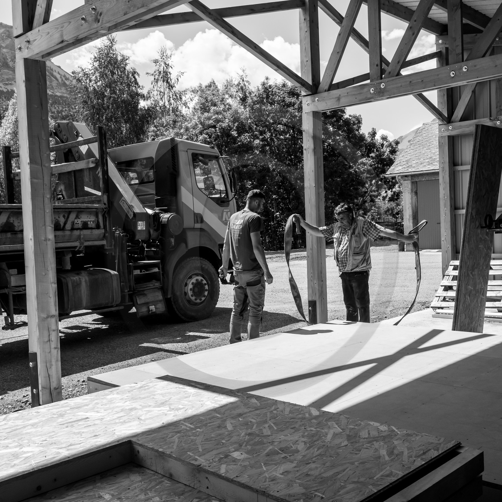 L'installation de la cabane