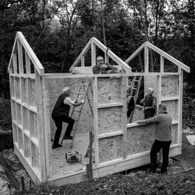 Installation de la cabane