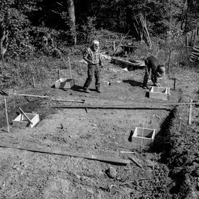 L'installation de la cabane