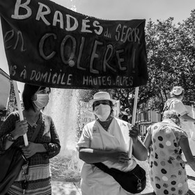 15 juin 2021 à Gap (Hautes-Alpes) : Manifestation des soignants oubliés du Ségur de la santé.