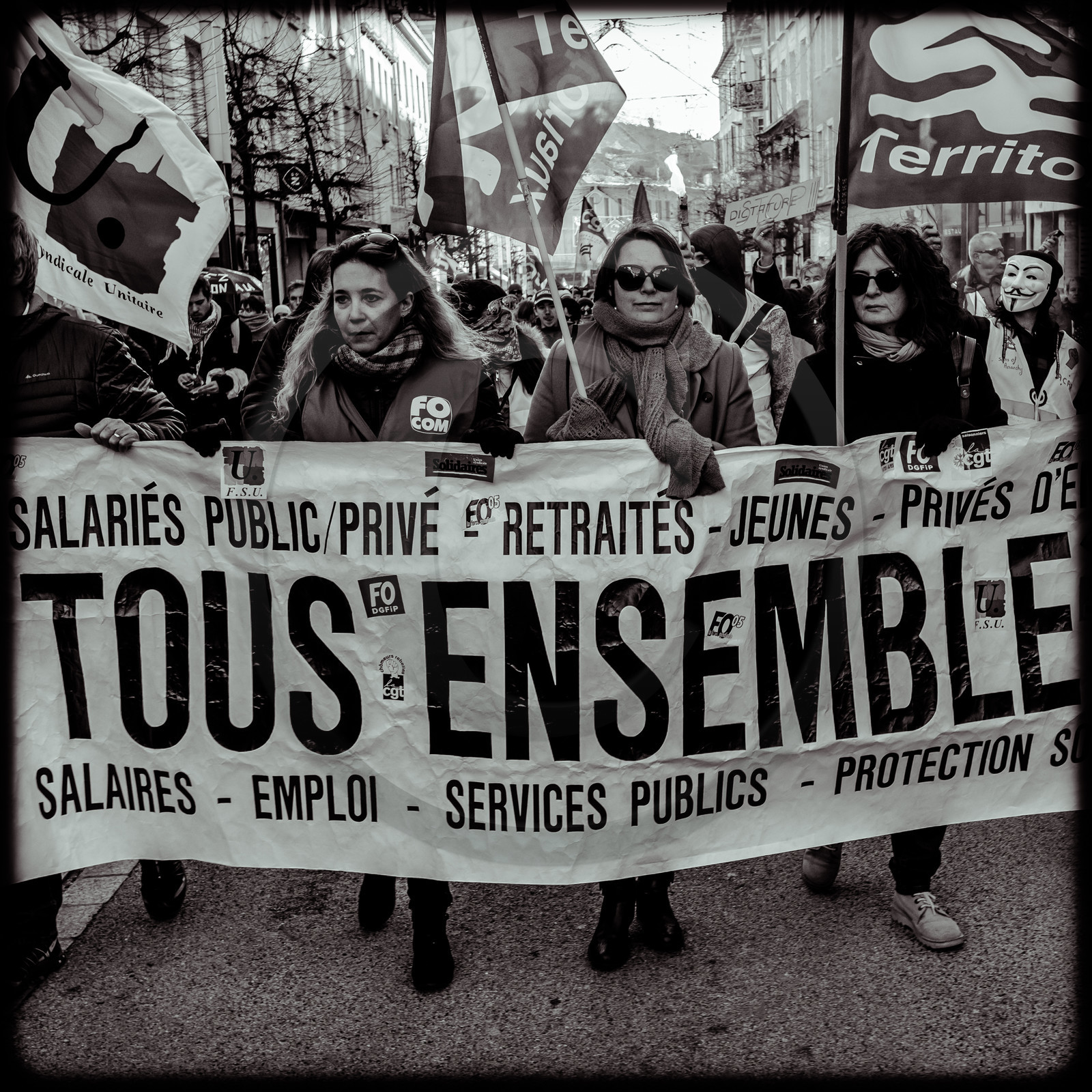 Manifestation à Gap le 10 décembre 2019.
