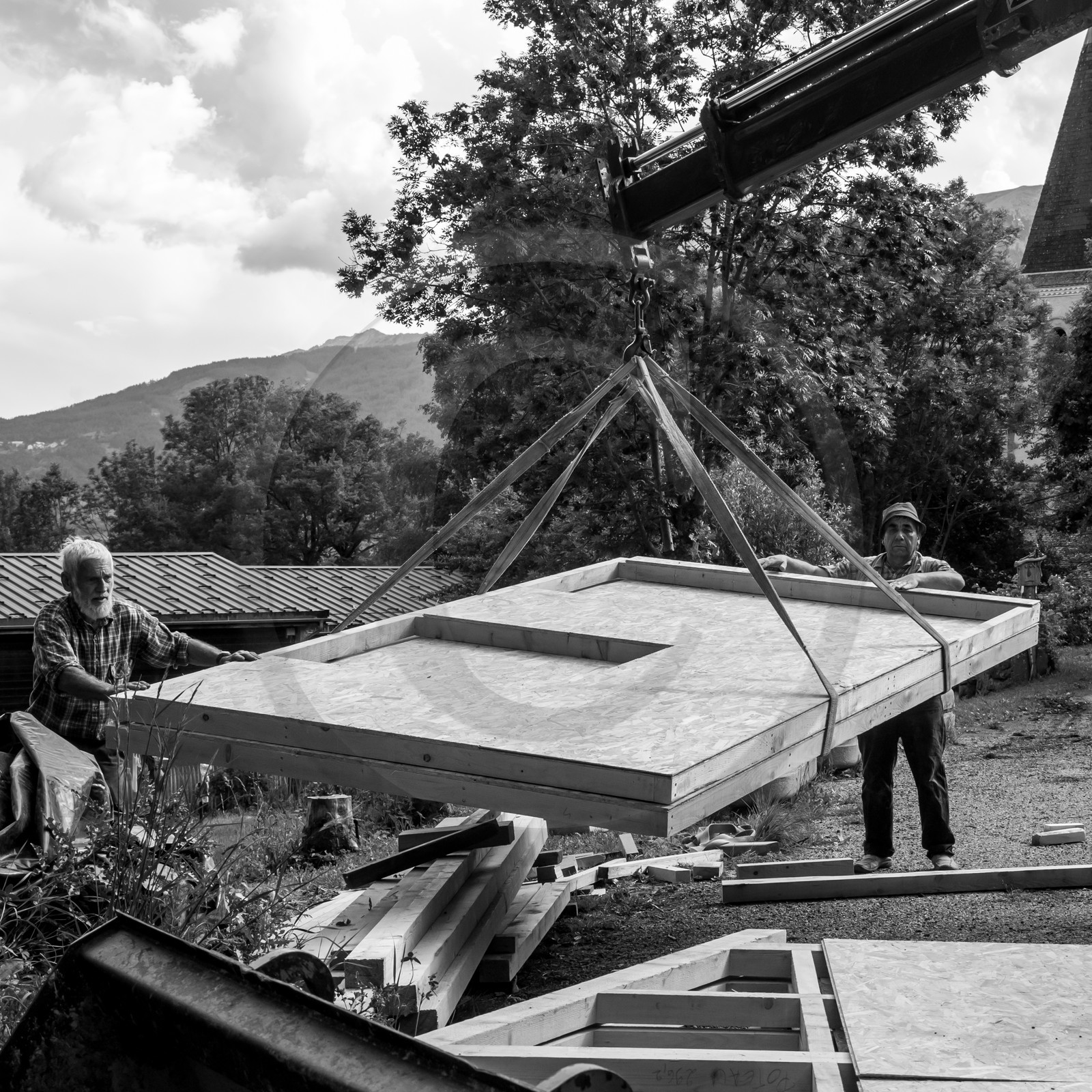 L'installation de la cabane