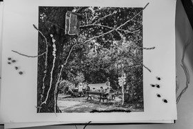 Broderies sur les photographies de Denis Lebioda, jeux, panneaux mon livre préféré, voyage en amérique latine de Claudine et Denis Meyer