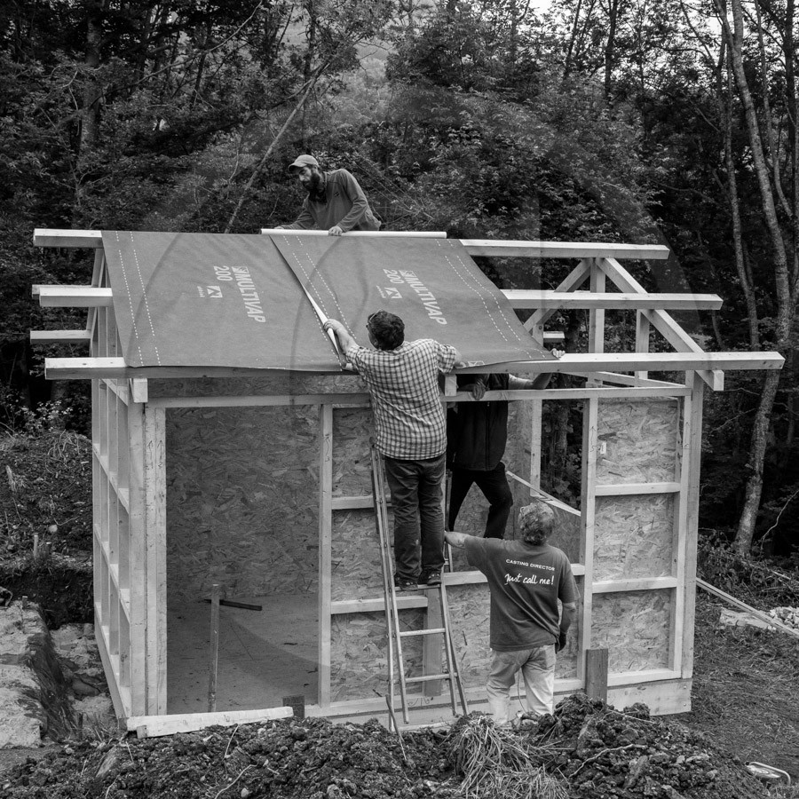 Installation de la cabane