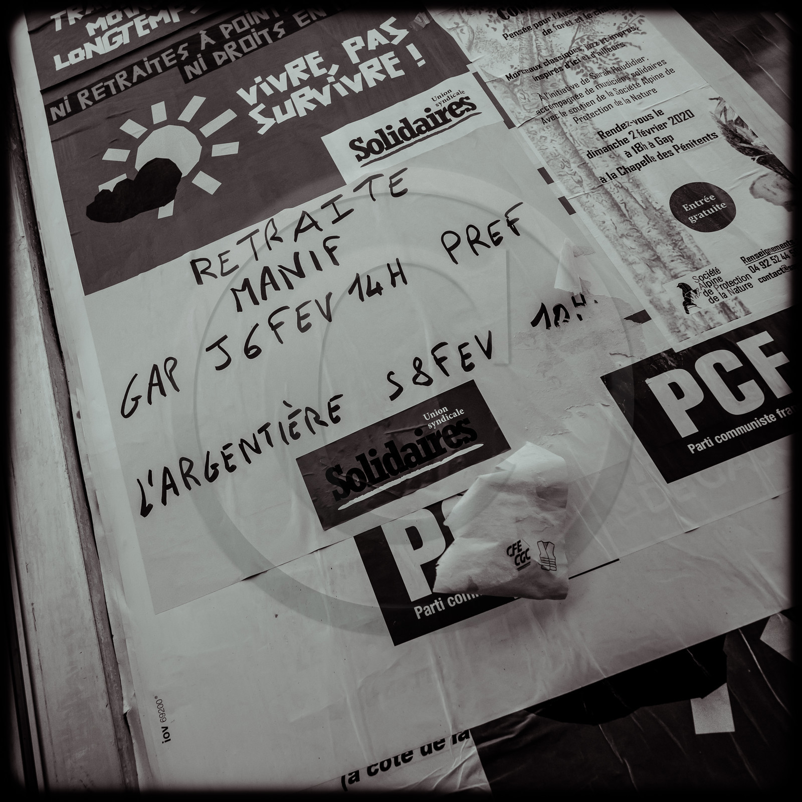 Manifestation pour la défense des retraites - Gap - 06 février  2020.