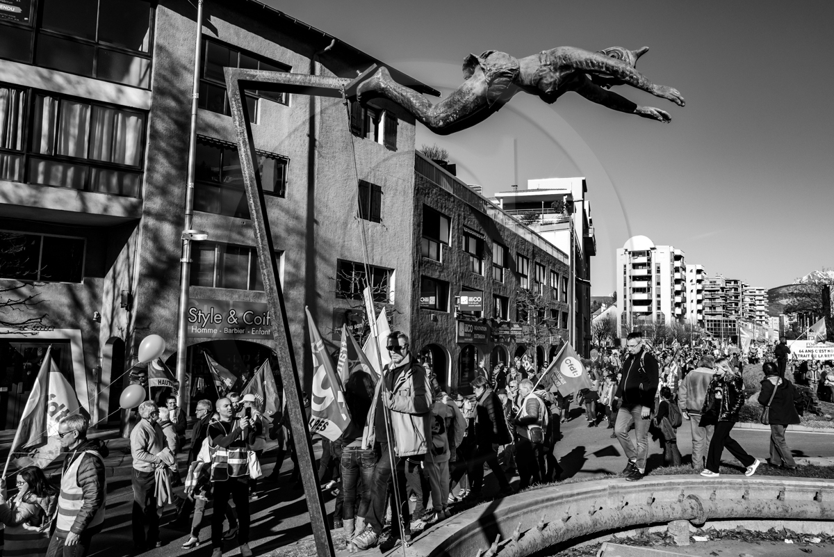 11 février 2023 : Manifestation contre la réforme des retraites à Gap (Hautes-Alpes)