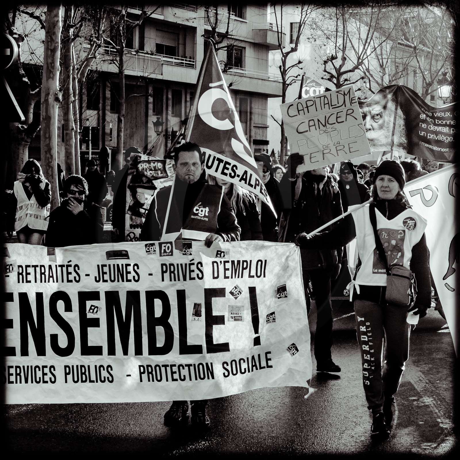 Manifestation à Gap le 12 décembre 2019. Manifestation à Gap le 12 décembre 2019.