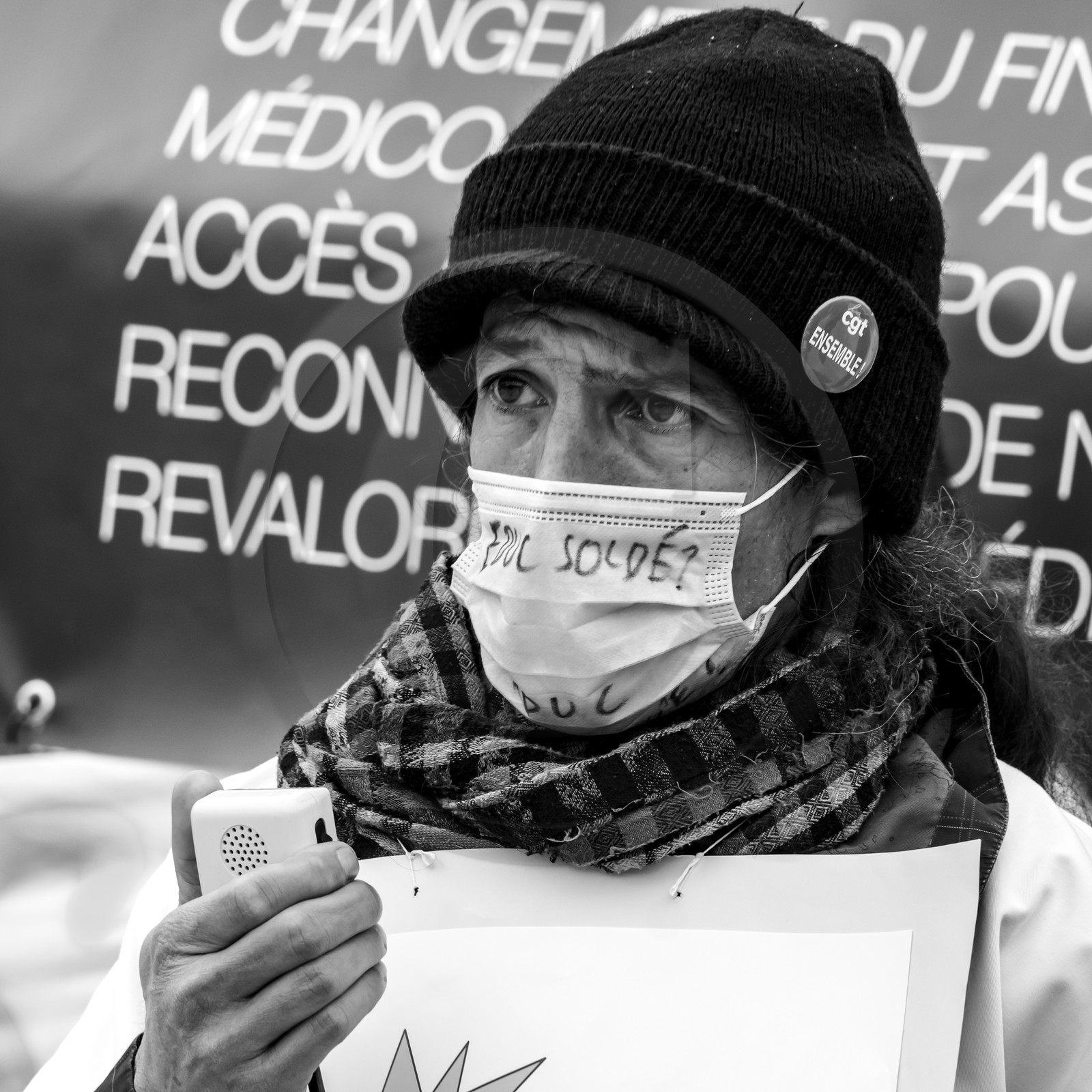 04 février 2021 à Gap (Hautes-Alpes) : Manifestation des soignants oubliés du Ségur de la santé.