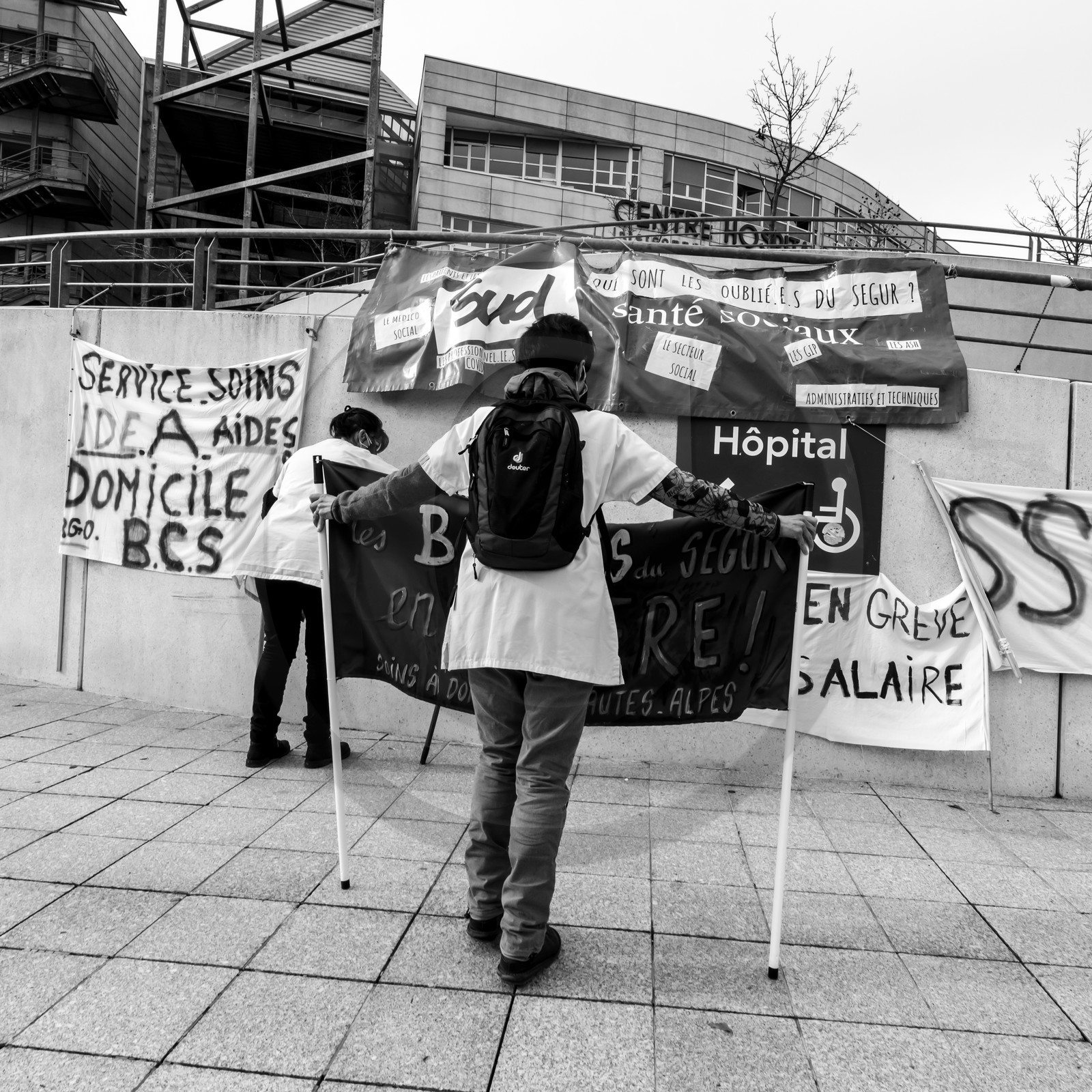 04 février 2021 à Gap (Hautes-Alpes) : Manifestation des soignants oubliés du Ségur de la santé.