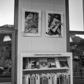 Vernissage de l'exposition L comme laine, lien, lieu à la médiathèque de St-Bonnet-en-Champsaur