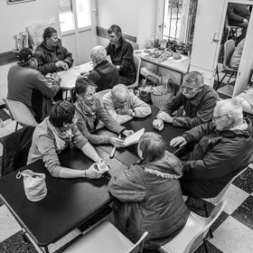 Broderies sur les photographies de Denis Lebioda, jeux, panneaux mon livre préféré, voyage en amérique latine de Claudine et Denis Meyer