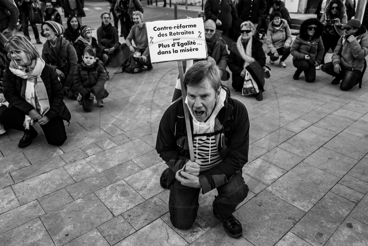 11 février 2023 : Manifestation contre la réforme des retraites à Gap (Hautes-Alpes)