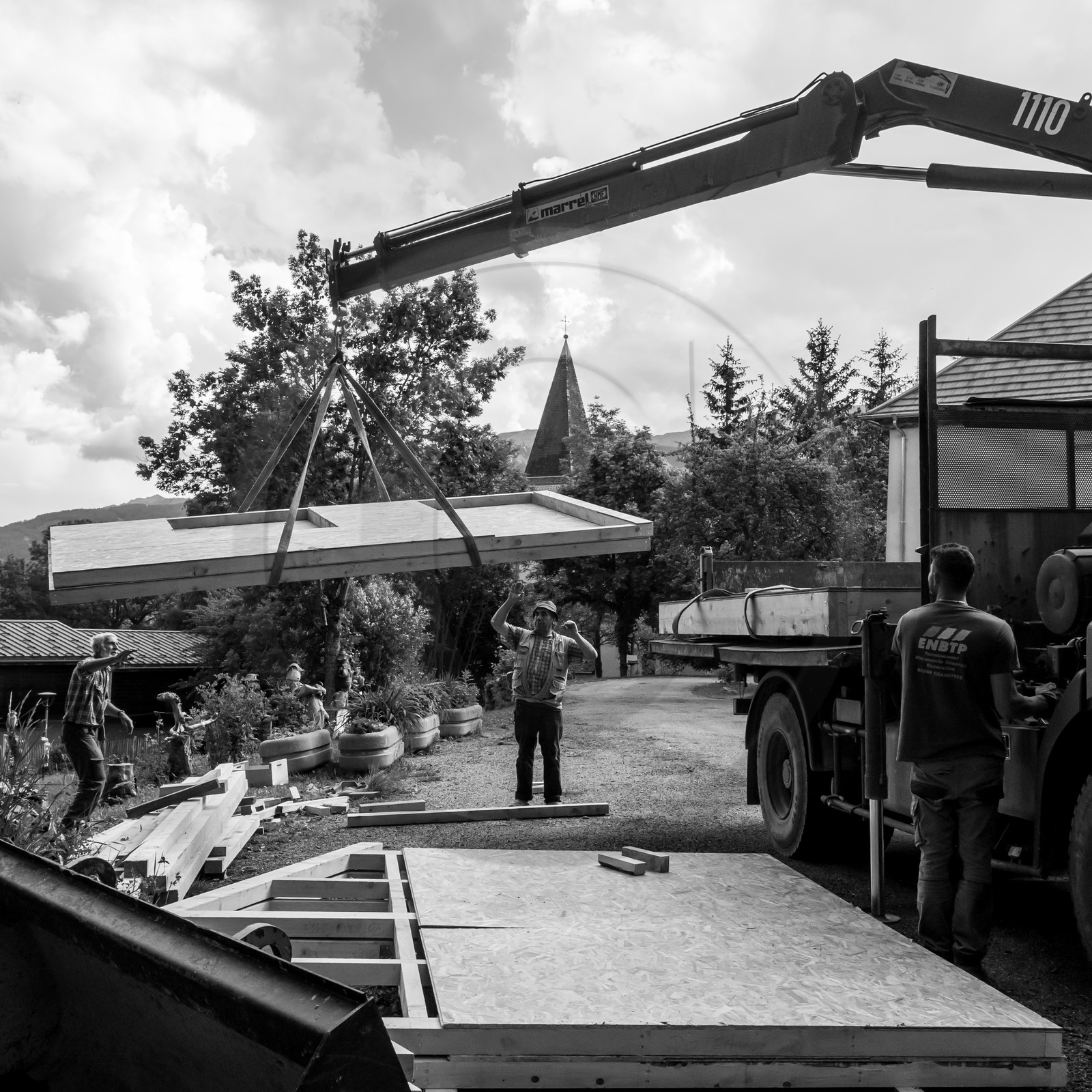 L'installation de la cabane