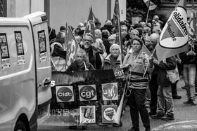 15 juin 2024 - Gap (Hautes-Alpes)- Manifestation contre l'extrême droite