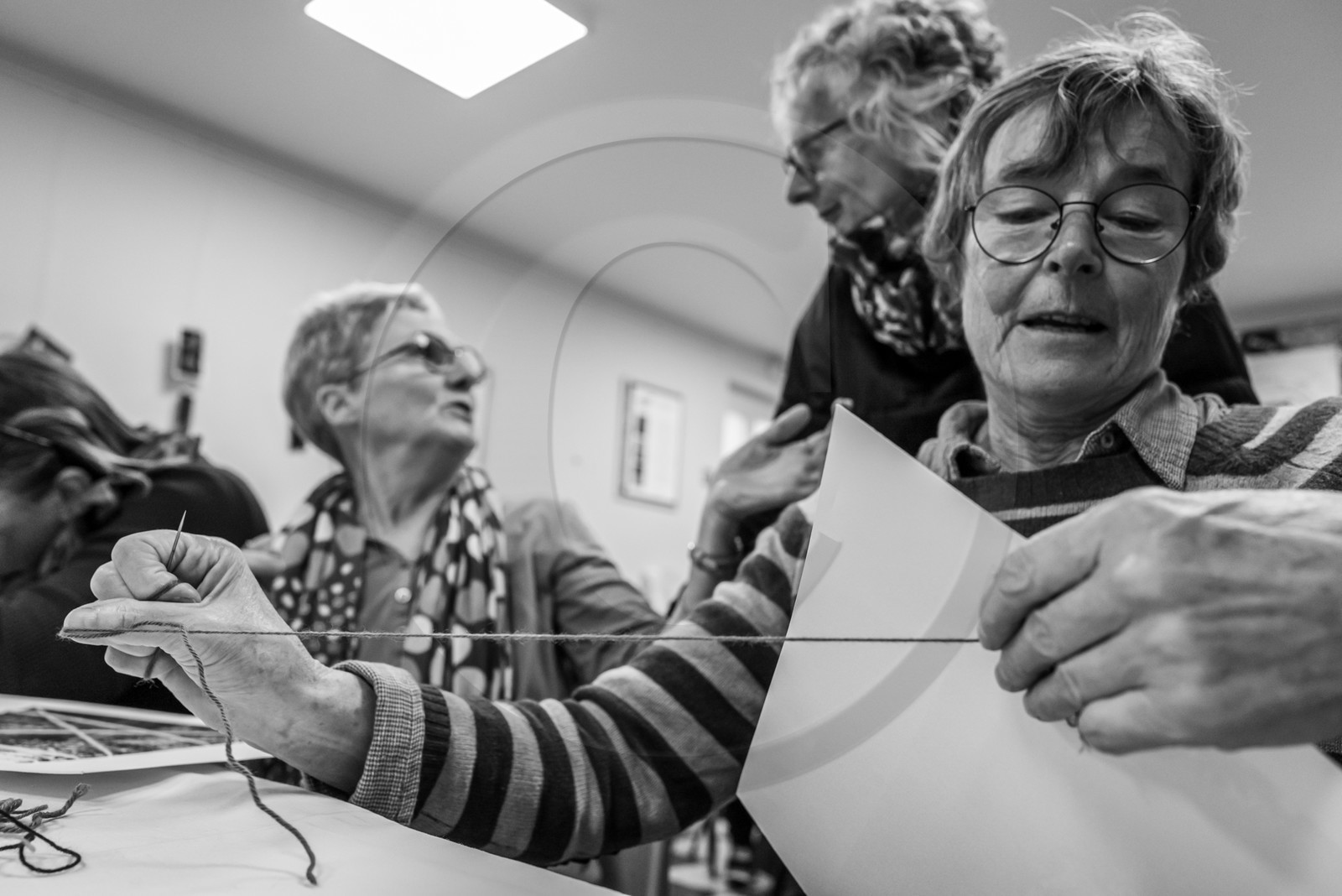 Broderies sur les photographies de Denis Lebioda, jeux, panneaux mon livre préféré, voyage en amérique latine de Claudine et Denis Meyer