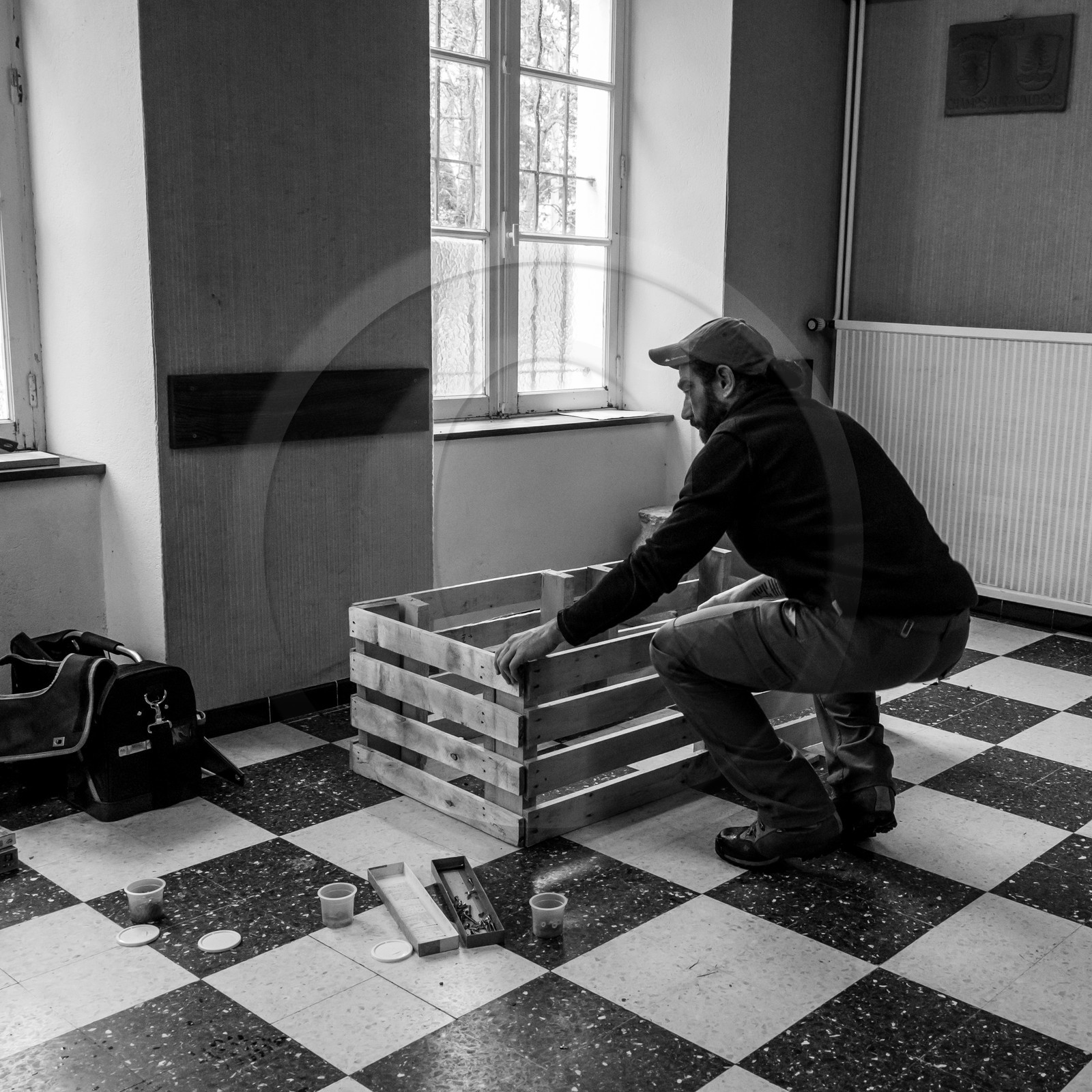 Création d'un bac à fleur avec des palettes de récupération - 05 04 2017