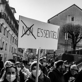 21 mars 2021 - Gap - Mobilisation pour la réouverture des lieux culturels