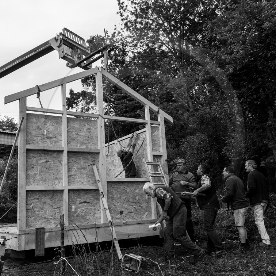 Installation de la cabane