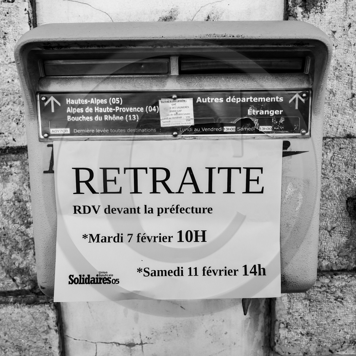 11 février 2023 : Manifestation contre la réforme des retraites à Gap (Hautes-Alpes)