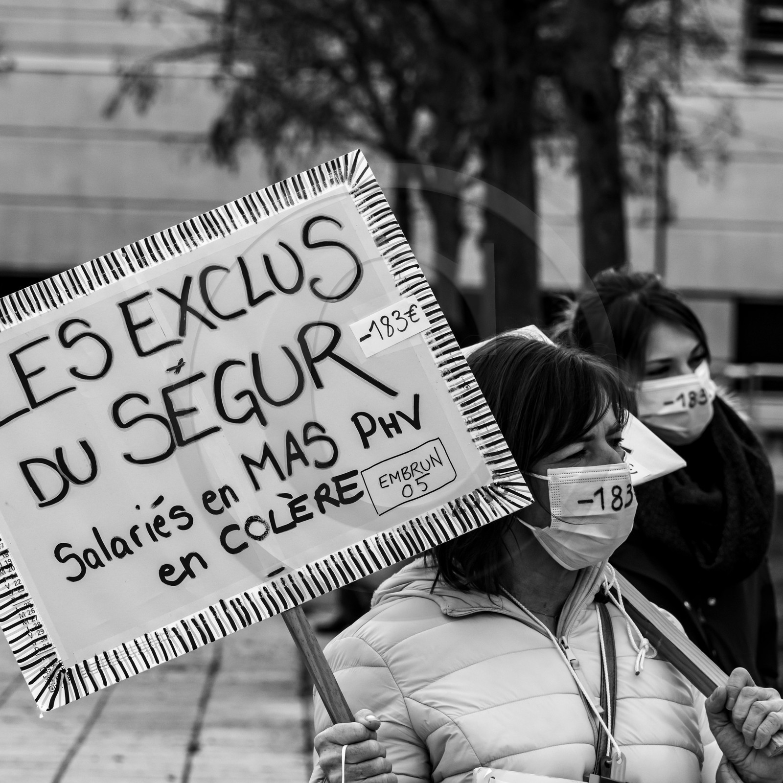 04 février 2021 à Gap (Hautes-Alpes) : Manifestation des soignants oubliés du Ségur de la santé.