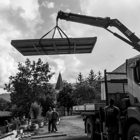 L'installation de la cabane