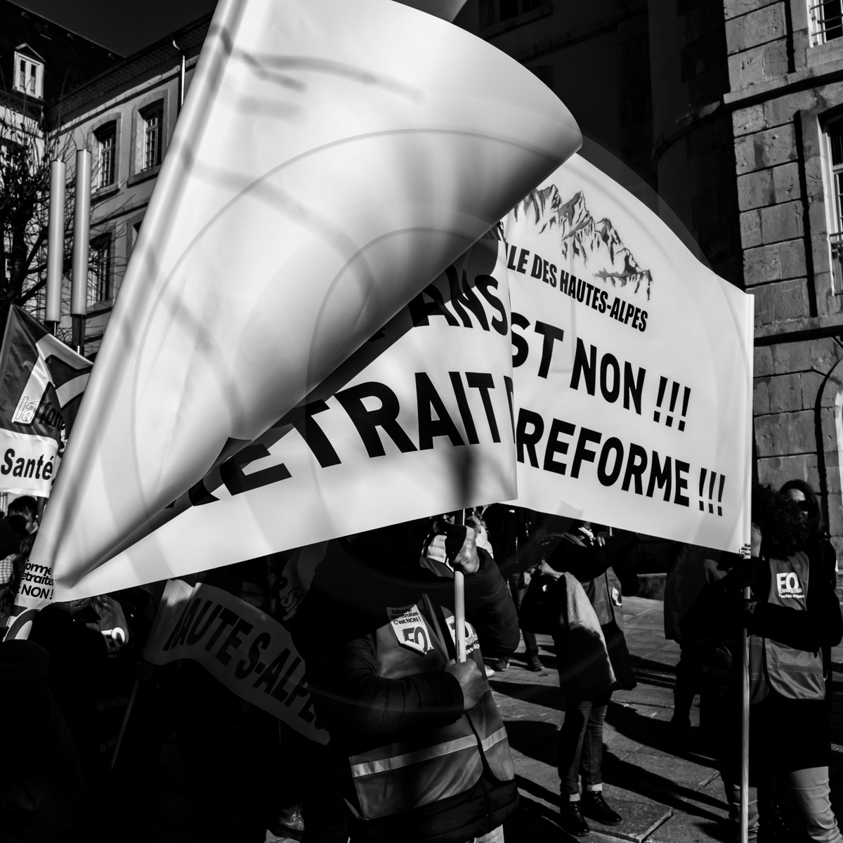 31 janvier 2023 : Manifestation contre la réforme des retraites. Plus de 4000 personnes dans les rues de Gap (Hautes-Alpes). 31 janvier 2023 : Manifestation contre la réforme des retraites. Plus de 4000 personnes dans les rues de Gap (Hautes-Alpes).
