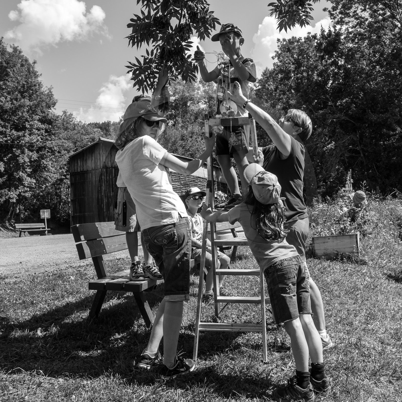 Avec l'école de Saint-Bonnet