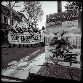 Manifestation à Gap le 10 décembre 2019.