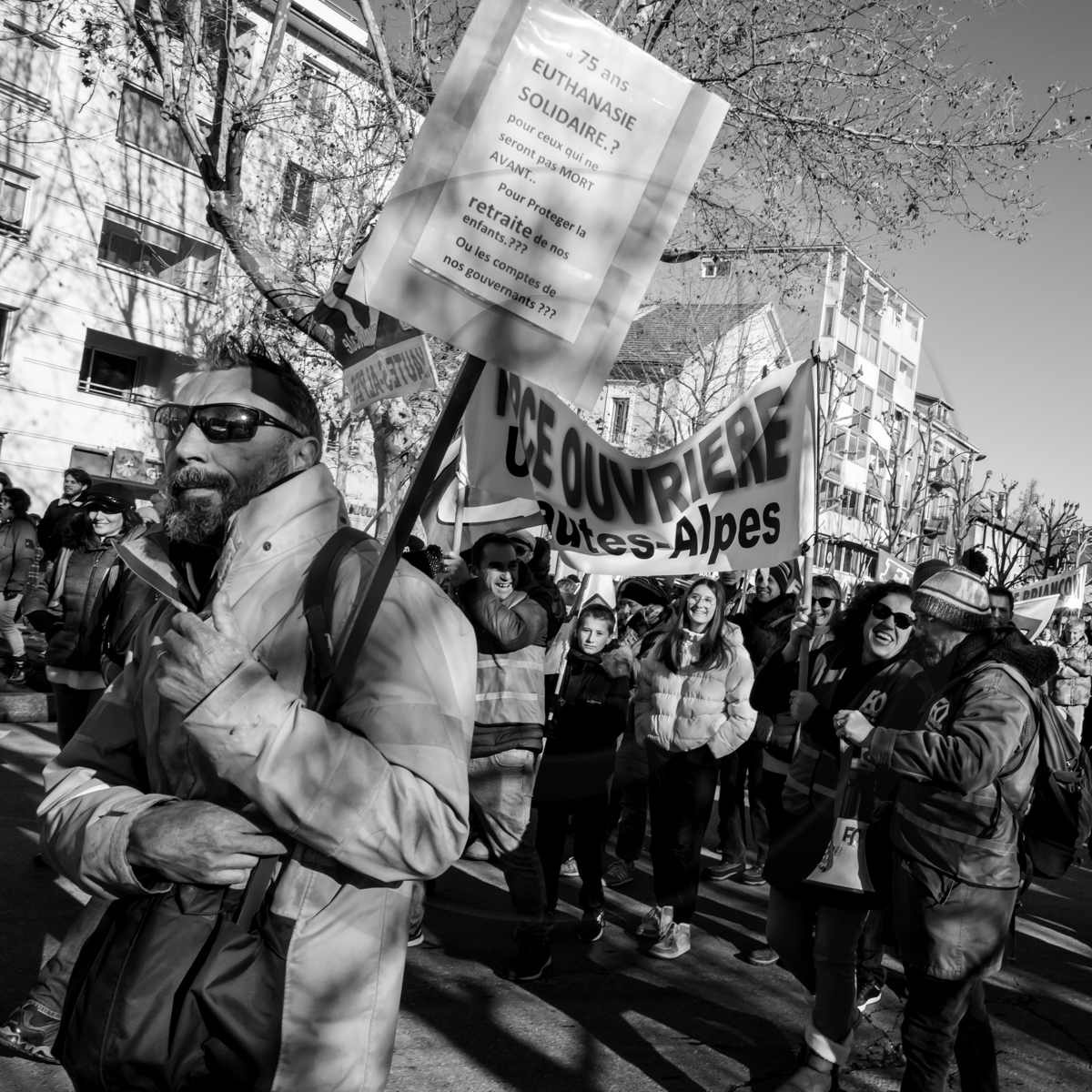 19 janvier 2023 : Manifestation pour le défense des retraites à Gap